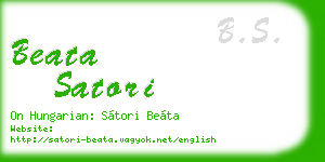 beata satori business card